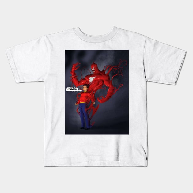 Venom Shazam - DC's Captain Marvel Kids T-Shirt by thecountingtree